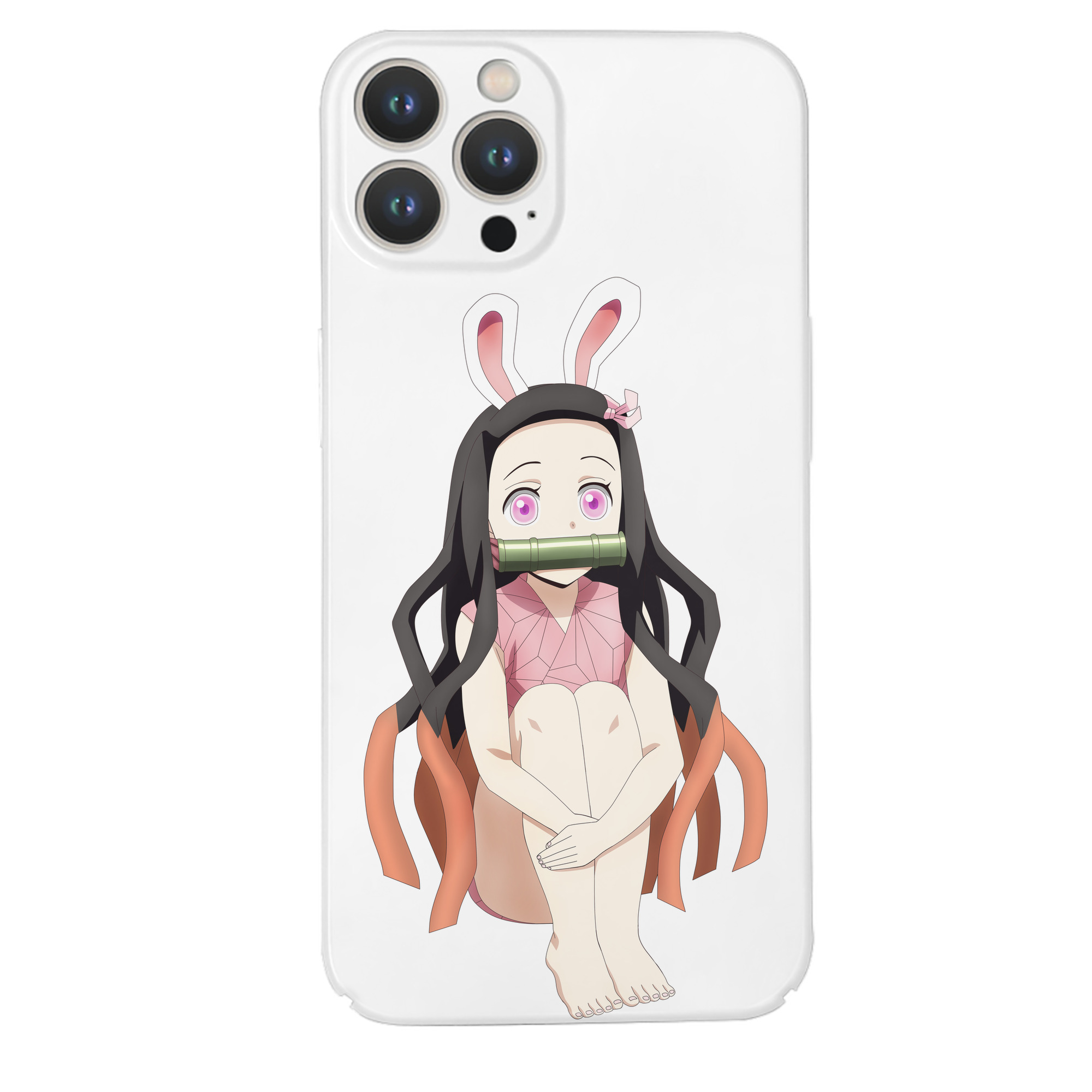 （画像用） 鬼滅の刃（きめつのやいば）竈門 禰󠄀豆子／かまど ねずこ Kamado Nezuko 【iPhone 14シリーズ対応】ハードケース